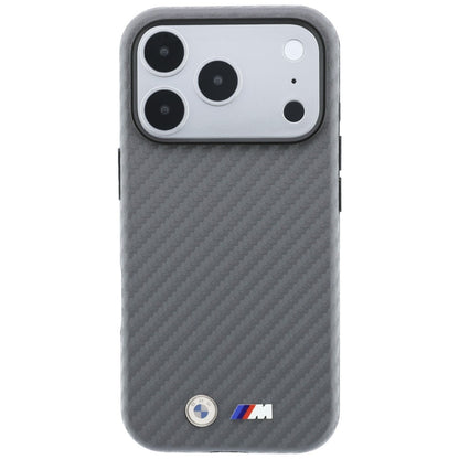 BMW M Carbon Metal Logo MagSafe Case for iPhone 17 Pro Max / 18 Pro Max - Gray_2