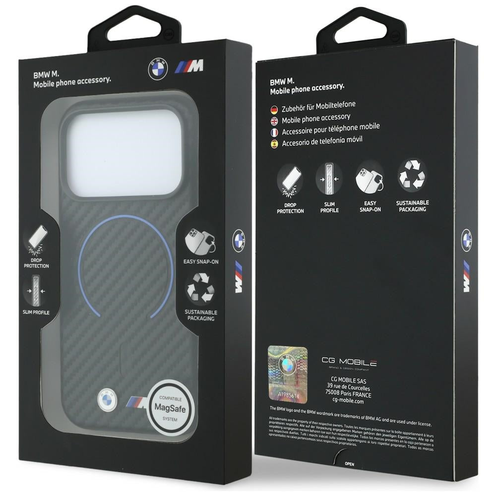 BMW M Carbon Printed Ring MagSafe Case for iPhone 17 Pro Max / 18 Pro Max - Black_7