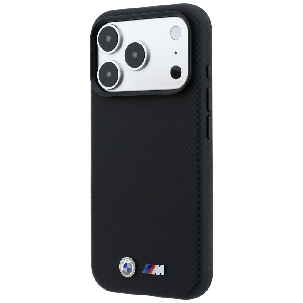 BMW M Quadrille Kevlar Metal Logo MagSafe Case for iPhone 17 Pro / 18 Pro - Black_1