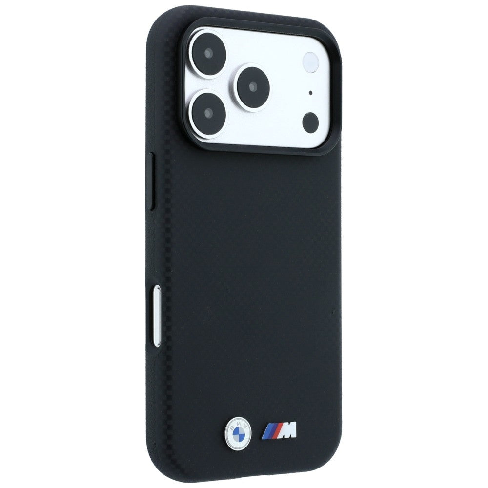 BMW M Quadrille Kevlar Metal Logo MagSafe Case for iPhone 17 Pro / 18 Pro - Black_3