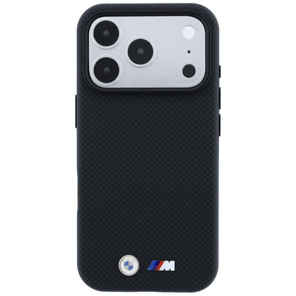 BMW M Quadrille Kevlar Metal Logo MagSafe Case for iPhone 17 Pro Max / 18 Pro Max - Black_2