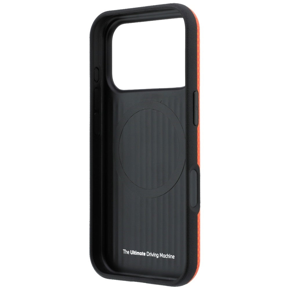 BMW M Quadrille Kevlar Metal Logo MagSafe Case for iPhone 17 Pro Max / 18 Pro Max - Orange_6