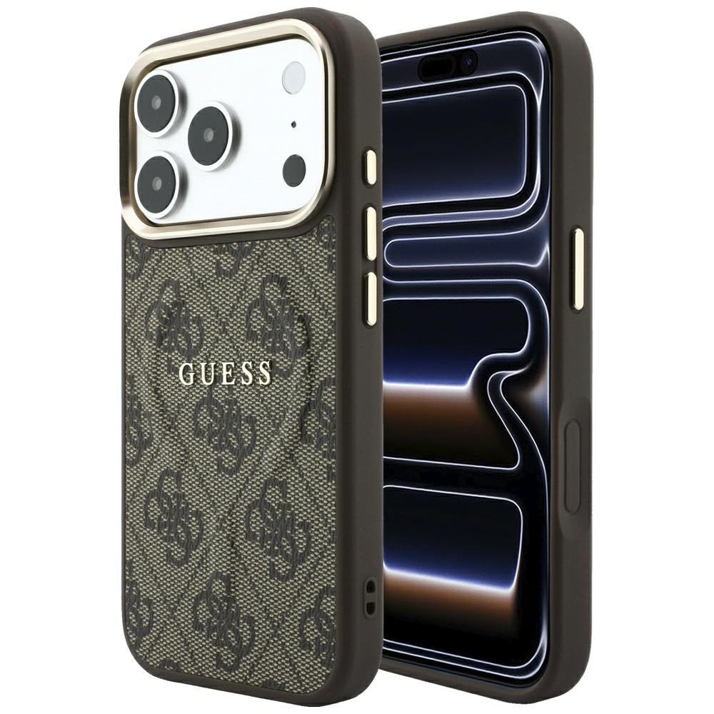 Guess Embossed 4G Classic MagSafe Case for iPhone 17 Pro / 18 Pro - Brown_0