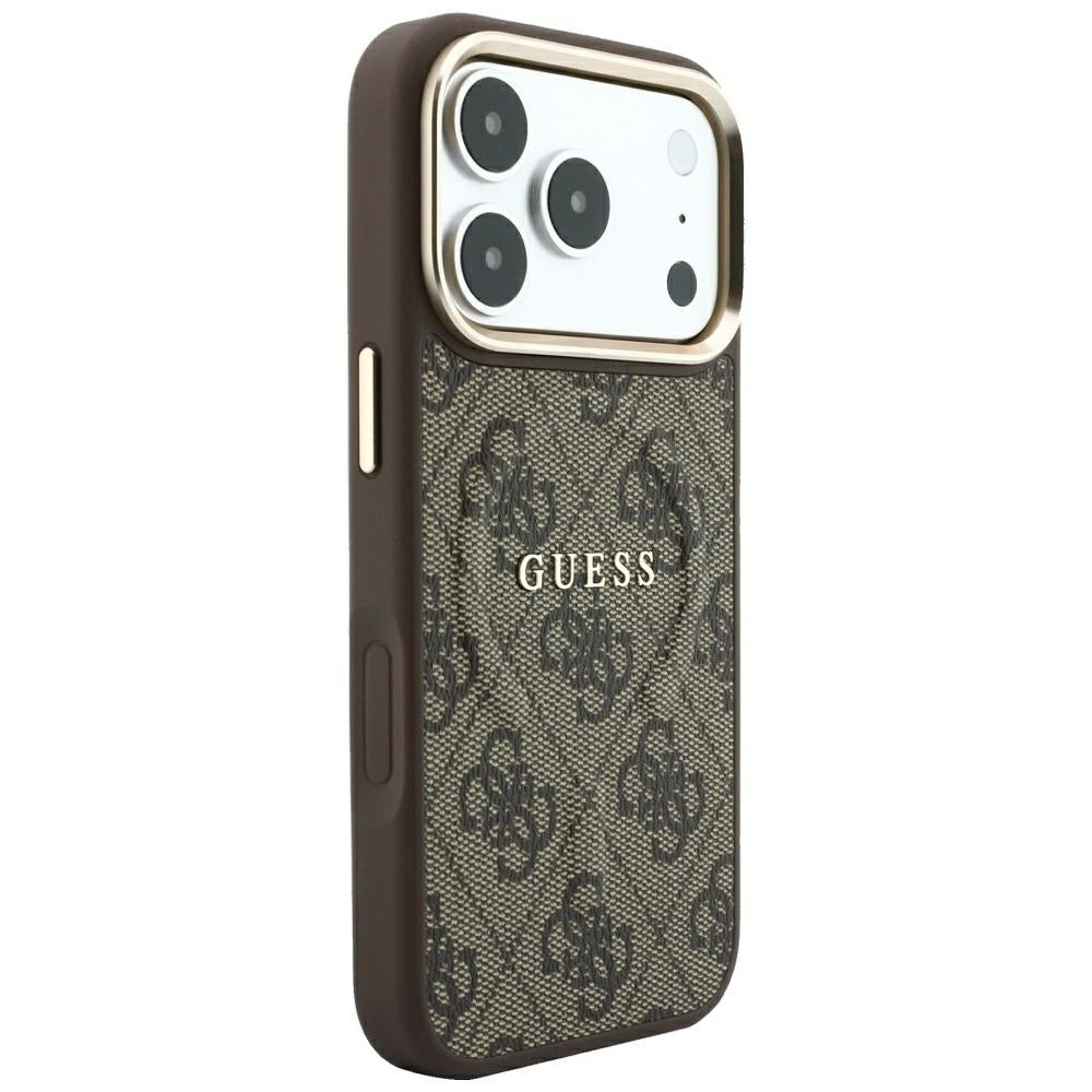 Guess Embossed 4G Classic MagSafe Case for iPhone 17 Pro / 18 Pro - Brown_3
