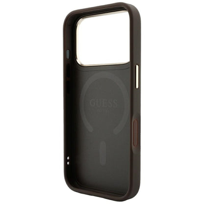 Guess Embossed 4G Classic MagSafe Case for iPhone 17 Pro / 18 Pro - Brown_6