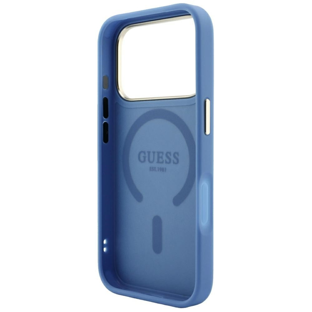 Guess Embossed 4G Classic MagSafe Case for iPhone 17 Pro / 18 Pro - Blue_6
