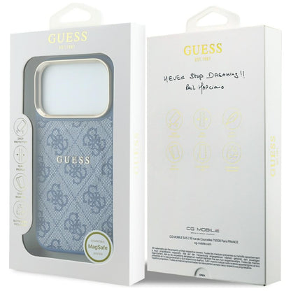 Guess Embossed 4G Classic MagSafe Case for iPhone 17 Pro / 18 Pro - Blue_7