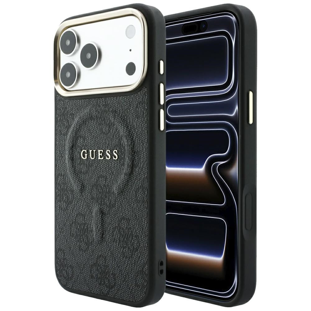 Guess Embossed 4G Classic MagSafe Case for iPhone 17 Pro Max / 18 Pro Max - Black_0