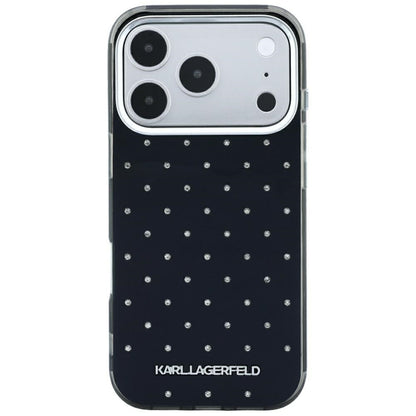 Karl Lagerfeld IML Rhinestones Allover and Electroplated Logo Case for iPhone 17 Pro / 18 Pro - Black_2