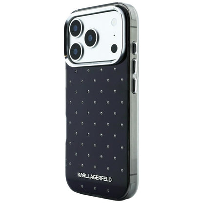 Karl Lagerfeld IML Rhinestones Allover and Electroplated Logo Case for iPhone 17 Pro Max / 18 Pro Max - Black_1
