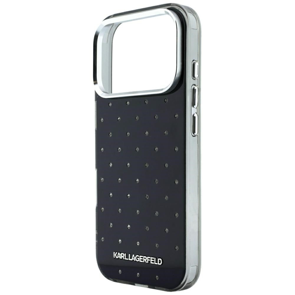 Karl Lagerfeld IML Rhinestones Allover and Electroplated Logo Case for iPhone 17 Pro Max / 18 Pro Max - Black_5