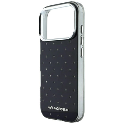 Karl Lagerfeld IML Rhinestones Allover and Electroplated Logo Case for iPhone 17 Pro Max / 18 Pro Max - Black_5