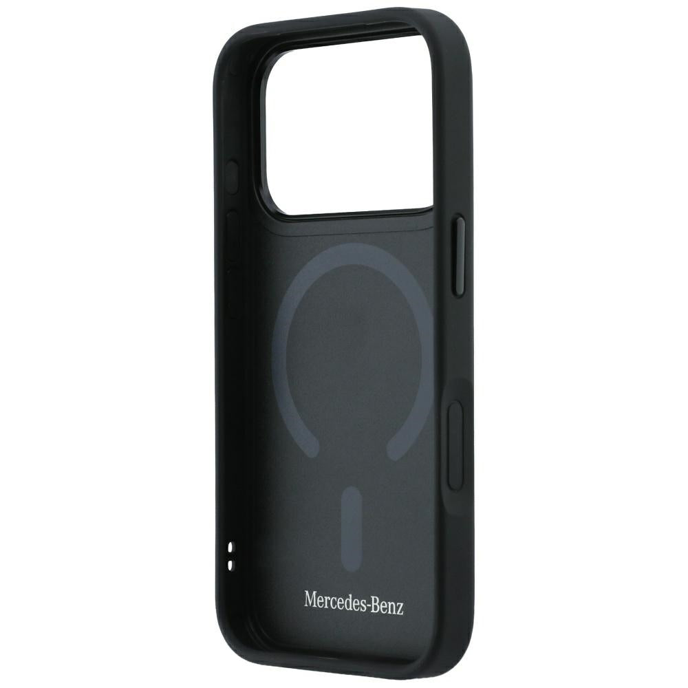 Mercedes Leather Crossed Lines MagSafe Case for iPhone 17 Pro / 18 Pro - Black_6