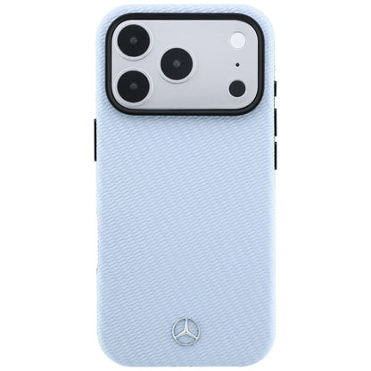 Mercedes Leather Semi Wrap Wood Effect MagSafe Case for iPhone 17 Pro / 18 Pro - Blue_2