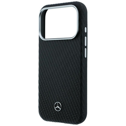 Mercedes Leather Semi Wrap Wood Effect MagSafe Case for iPhone 17 Pro Max / 18 Pro Max - Black_5