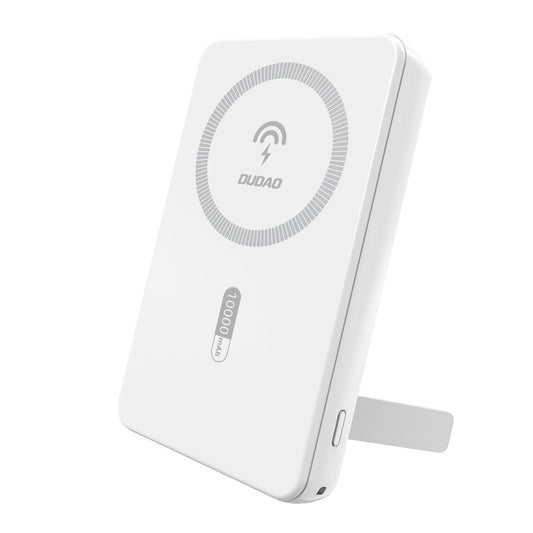 Powerbank magnetyczny Dudao K14S+ 10000mAh 22.5W USB-A + USB-C kompatybilny z MagSafe z podstawką - biały_0