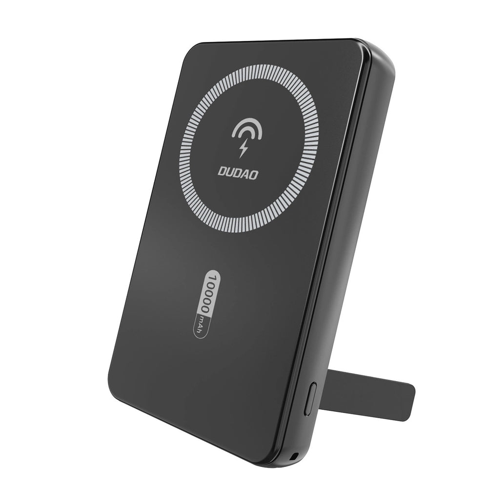 Powerbank magnetyczny Dudao K14S+ 10000mAh 22.5W USB-A + USB-C kompatybilny z MagSafe z podstawką - czarny_0