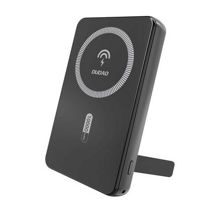 Powerbank magnetyczny Dudao K14S+ 10000mAh 22.5W USB-A + USB-C kompatybilny z MagSafe z podstawką - czarny_0