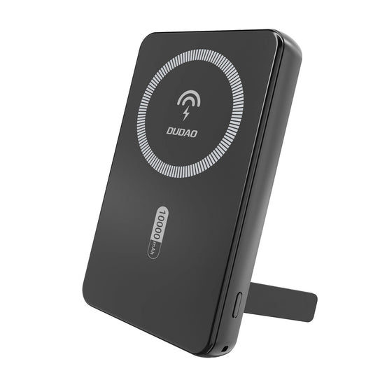 Powerbank magnetyczny Dudao K14S+ 10000mAh 22.5W USB-A + USB-C kompatybilny z MagSafe z podstawką - czarny_0