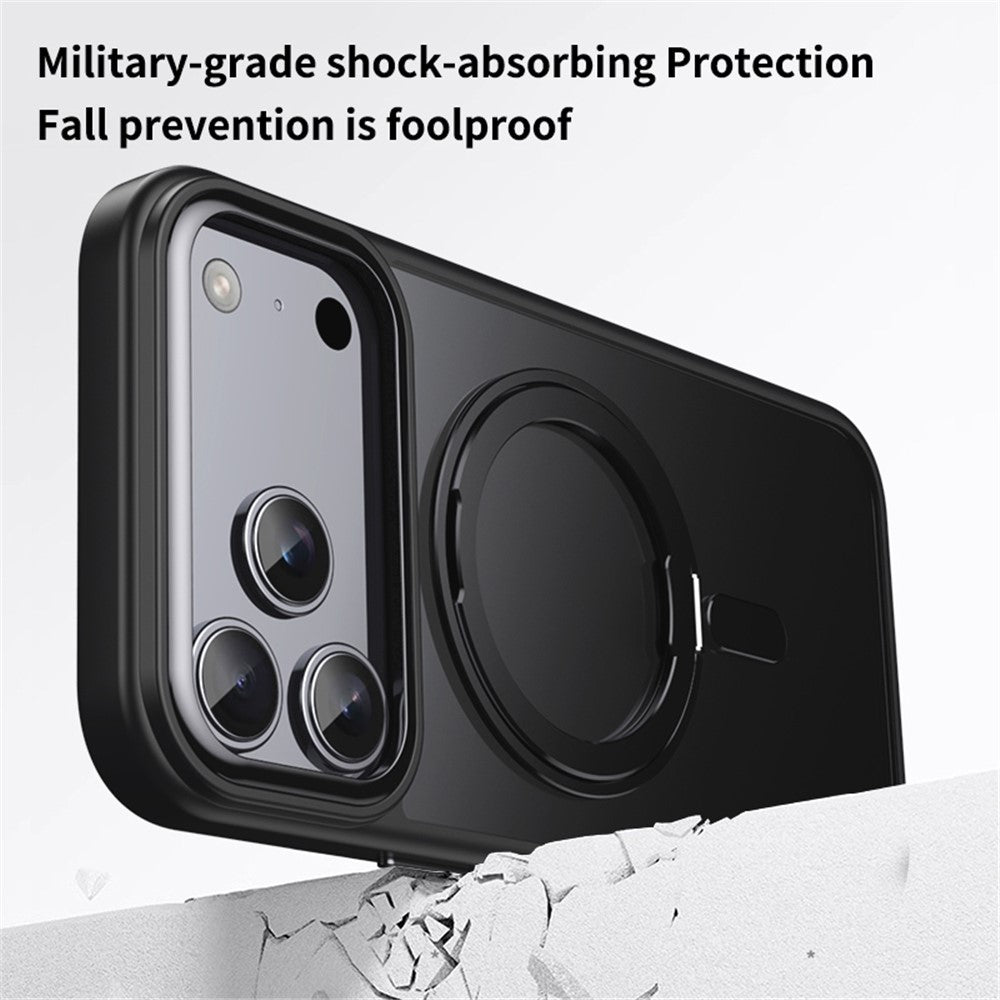 Magnetic Case with Rotating Stand iPhone 18 Pro Max / 17 Pro Max TPU Acrylic MagSafe - Black_2