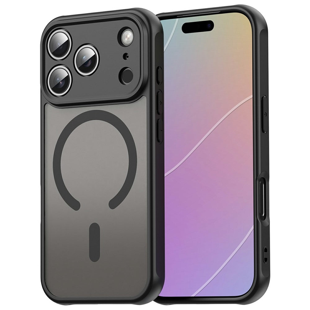 iPhone 18 Pro / 17 Pro PC TPU Magnetic Matte Case, Drop-Resistant - Black_0