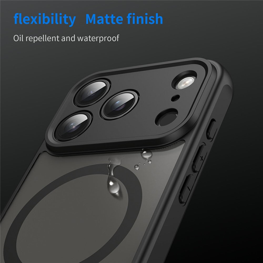 iPhone 18 Pro / 17 Pro PC TPU Magnetic Matte Case, Drop-Resistant - Black_4