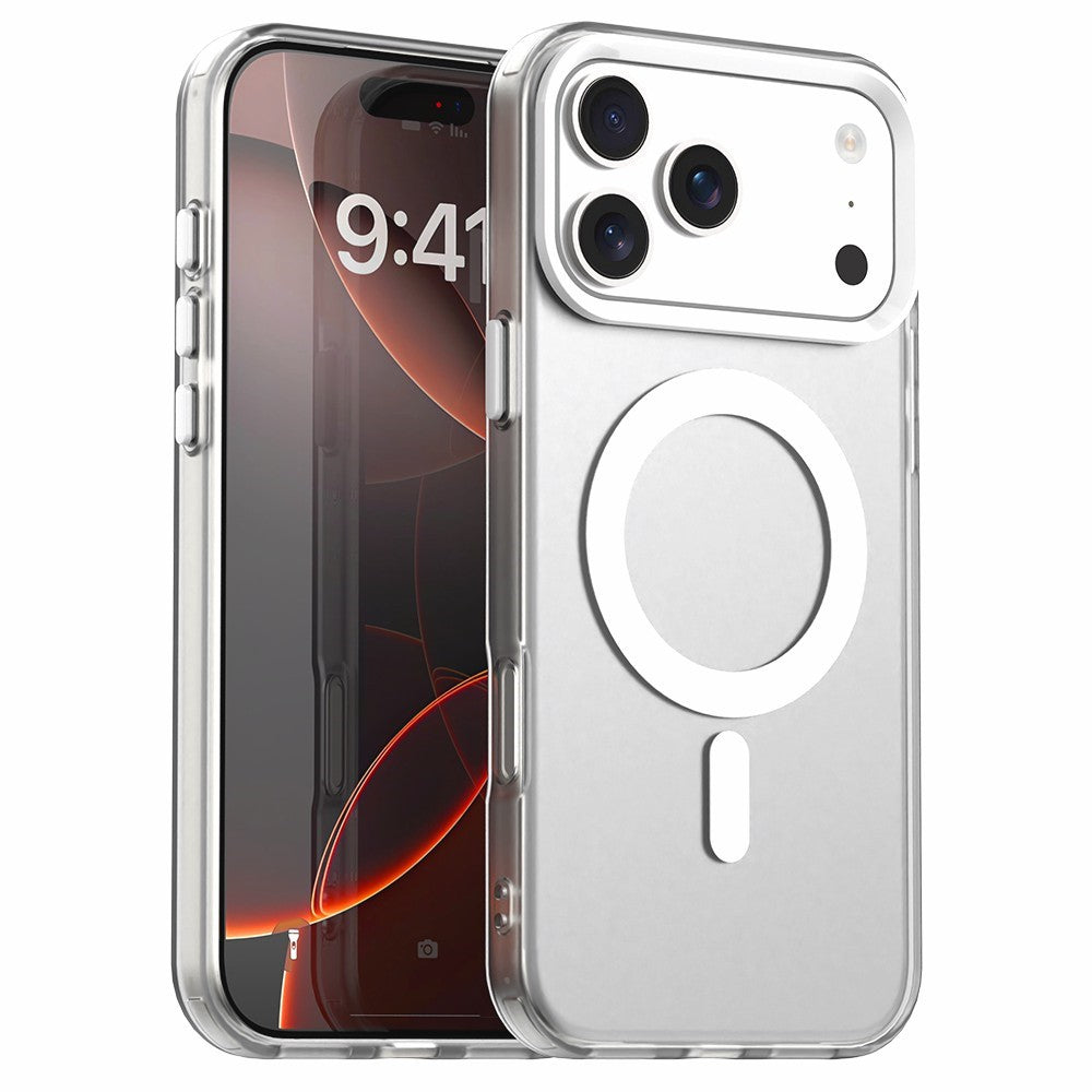 iPhone 18 Pro Max / 17 Pro Max PC PET TPU Hybrid Magnetic Case - White_0