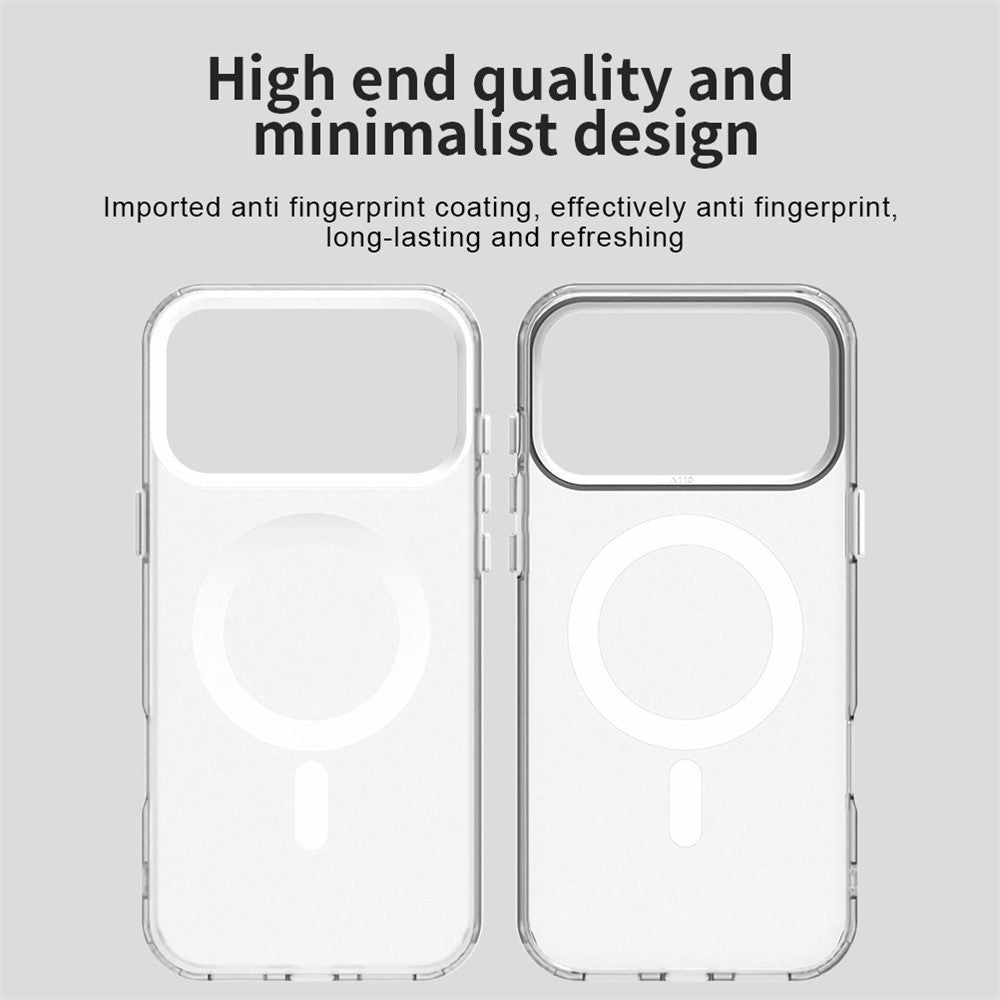 iPhone 18 Pro Max / 17 Pro Max PC PET TPU Hybrid Magnetic Case - White_2