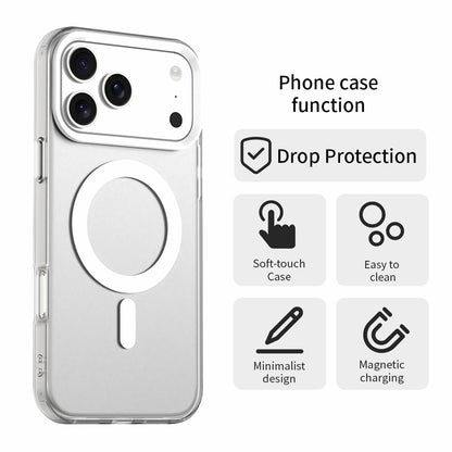 iPhone 18 Pro Max / 17 Pro Max PC PET TPU Hybrid Magnetic Case - White_4