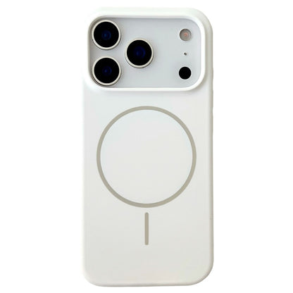 For iPhone 18 Pro Max / 17 Pro Max Magnetic Case Liquid Silicone Anti-Drop Phone Back Cover - White_0
