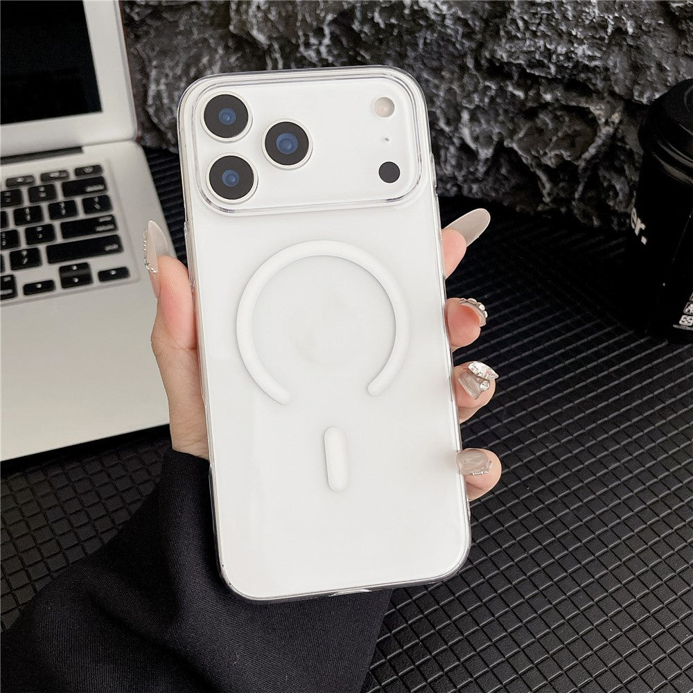 MagSafe Compatible iPhone 18 Pro / 17 Pro PC Case - Transparent White_1