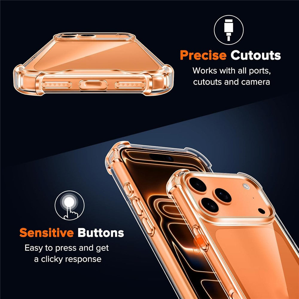 Hybrid Acrylic TPU Case iPhone 18 Pro / 17 Pro with Camera Protection - Transparent_6