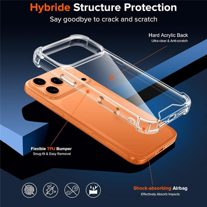 Hybrid Acrylic TPU Case iPhone 18 Pro Max / 17 Pro Max with Camera Protection - Transparent_3