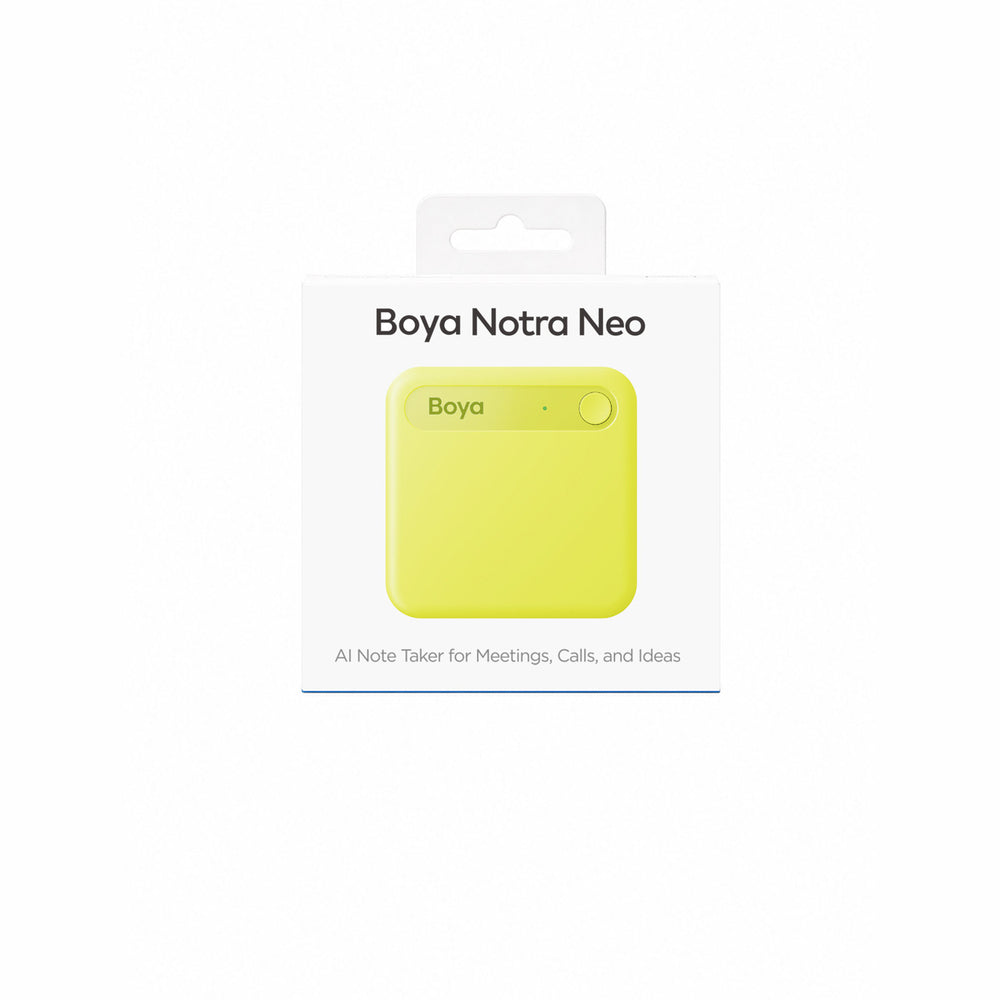 BOYA Notra Neo Voice Recorder with AI Transcription - Yellow_11