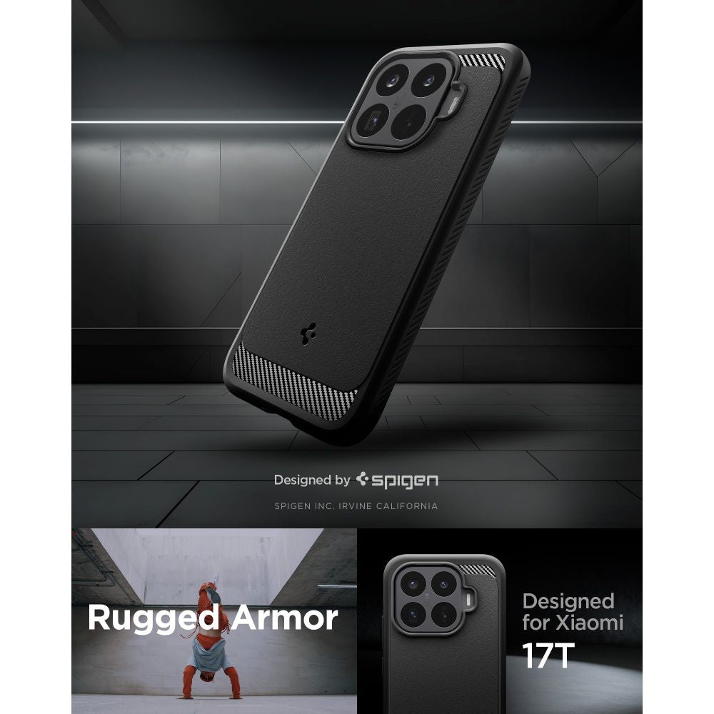 Spigen Rugged Armor Case for Xiaomi 17T - Matte Black_5