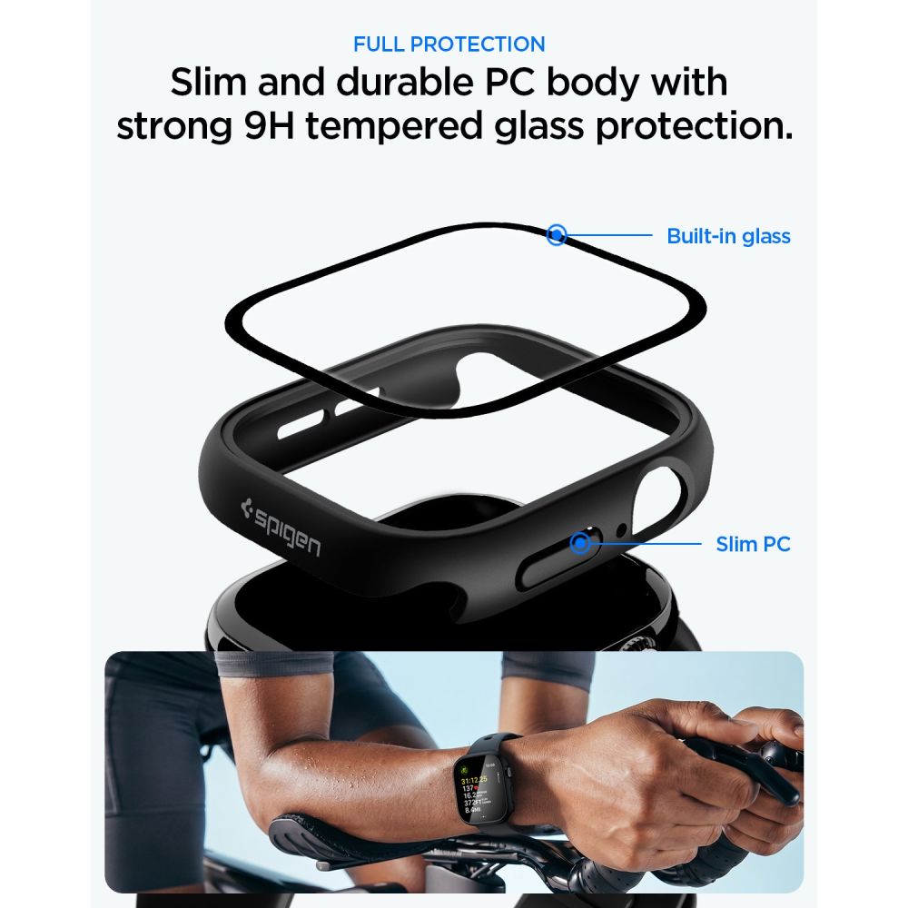 Spigen Thin Fit 360 Case for Apple Watch 46mm - Black_4