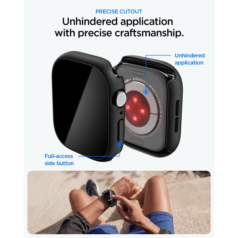 Spigen Thin Fit 360 Case for Apple Watch 46mm - Black_7