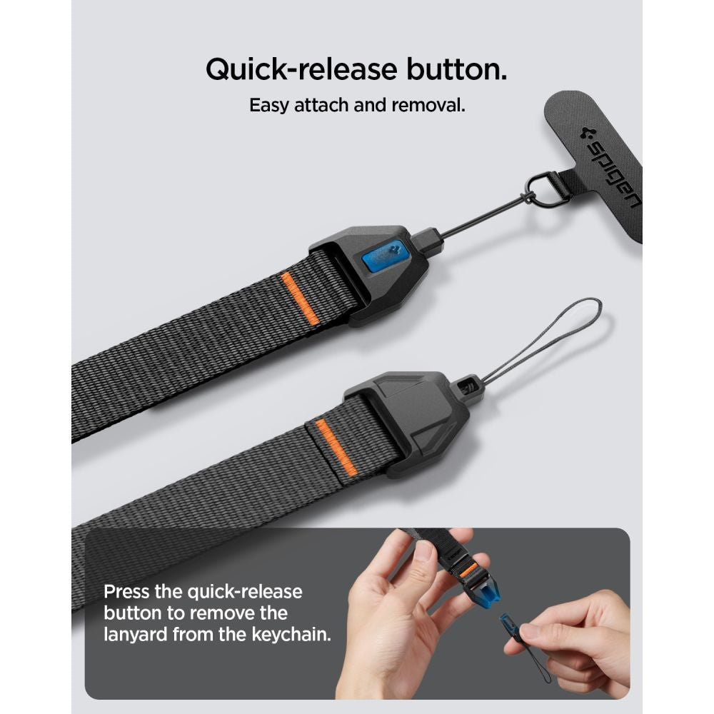 Spigen Universal Adjustable Lanyard Strap Wrist for Phone - Black_11
