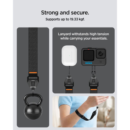 Spigen Universal Adjustable Lanyard Strap Wrist for Phone - Black_8