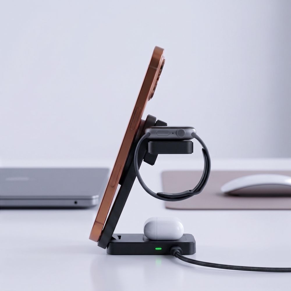 Tech-Protect A56 3in1 MagSafe Wireless Charger + USB-C / USB-C Cable 100cm - Black_7