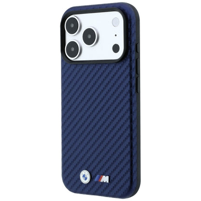 BMW M Carbon Metal Logo MagSafe Case for iPhone 17 Pro / 18 Pro - Navy Blue_1
