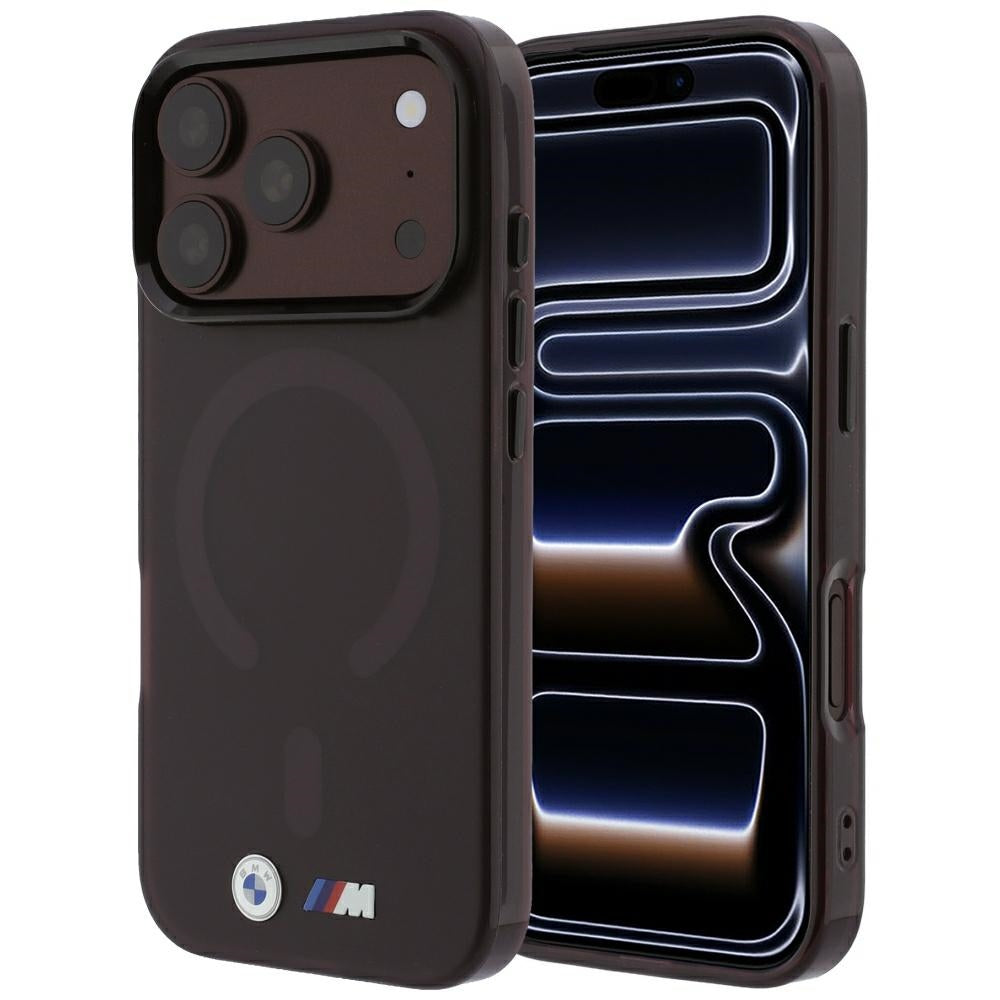 BMW M IML Frosted Metal Logo &amp; Trims MagSafe Case for iPhone 17 Pro / 18 Pro - Burgundy_0