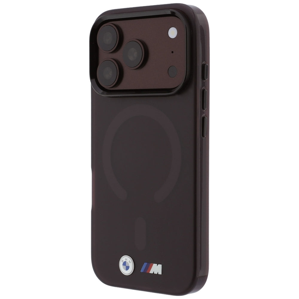 BMW M IML Frosted Metal Logo &amp; Trims MagSafe Case for iPhone 17 Pro / 18 Pro - Burgundy_1