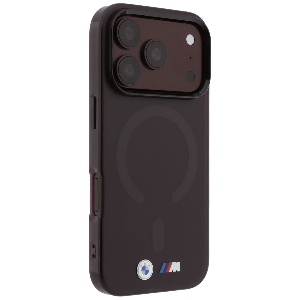 BMW M IML Frosted Metal Logo &amp; Trims MagSafe Case for iPhone 17 Pro / 18 Pro - Burgundy_3