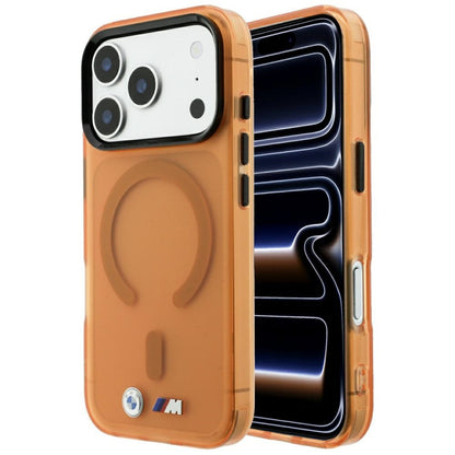 BMW M IML Frosted Metal Logo &amp; Trims MagSafe Case for iPhone 17 Pro / 18 Pro - Orange_0