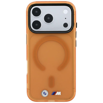 BMW M IML Frosted Metal Logo &amp; Trims MagSafe Case for iPhone 17 Pro / 18 Pro - Orange_2