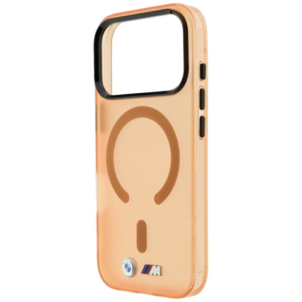 BMW M IML Frosted Metal Logo &amp; Trims MagSafe Case for iPhone 17 Pro / 18 Pro - Orange_5