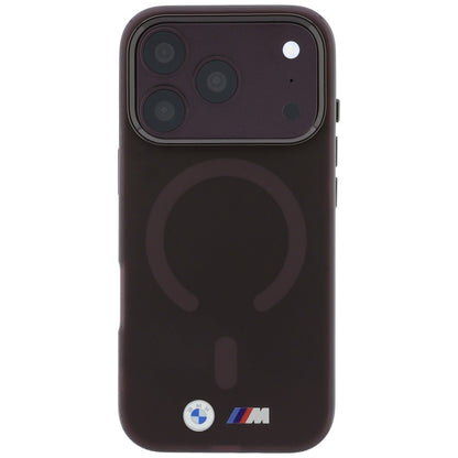 BMW M IML Frosted Metal Logo &amp; Trims MagSafe Case for iPhone 17 Pro Max / 18 Pro Max - Burgundy_2