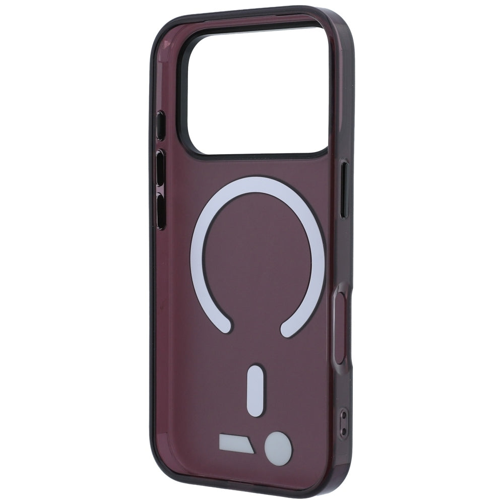 BMW M IML Frosted Metal Logo &amp; Trims MagSafe Case for iPhone 17 Pro Max / 18 Pro Max - Burgundy_6