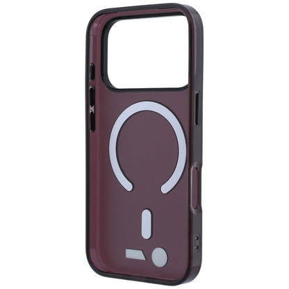 BMW M IML Frosted Metal Logo &amp; Trims MagSafe Case for iPhone 17 Pro Max / 18 Pro Max - Burgundy_6